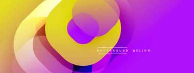 Soyut, enerjik bir arkaplan. Üst üste binen renkli şekiller dinamik akış yaratır. Sarı, turuncu, mor renkler kusursuz bir şekilde harmanlanır. Dijital projeler için modern tasarım ögesi.