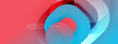 Soyut tasarım özellikleri üst üste binen şeffaf daireler. Renkler kırmızı, mavi, gri aralığında dinamik görsel efekt yaratır. Modern estetik arka planlar için uygundur.