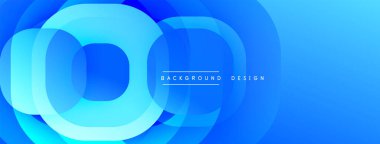 Soyut mavi katmanlar dinamik dairesel bileşim oluşturur. Dereceli gölgeler derinlik sunar, modern estetik. Özgeçmiş ve sunumlar için uygun minimalist tasarım.