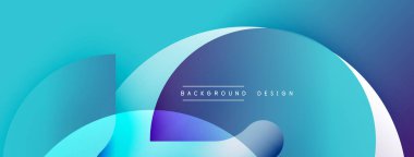 Soyut sıvı şekilleri örtüşür ve dinamik mavi gradyan arkaplan oluşturur. Modern tasarım yumuşak kıvrımlar, ince gölgeler, metin arkaplan tasarımı içerir. Görsel olarak çekici bileşim.