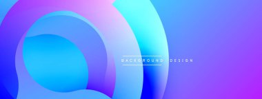 Soyut sıvı şekilleri canlı mavileri, morları harmanlıyor. Üst üste binen katmanlar derinlik yaratır, modern estetik. Gradyan renkler yumuşak geçiş ve dinamik görsel deneyim sunar.