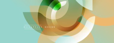 Soyut geometrik bileşim. Üst üste binen daireler, dikdörtgenler katmanlı etki yaratır. Yumuşak renk paletçikler, kahverengiler, beigeformlar modern tasarım. Minimalist estetik.