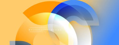 Soyut geometrik bileşim. Üst üste binen kıvrımlı şekiller dinamik görsel efekt yaratır. Sıcak, serin renkler kusursuz bir şekilde harmanlanır. Arka planlar için modern tasarım ögesi.