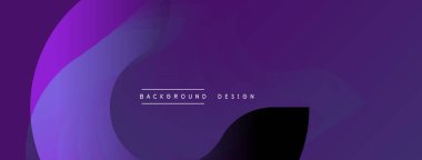 Soyut mor arkaplan. Üst üste binen katmanlar dinamik görsel efekt yaratır. Düz gradyanlar, dijital projeler veya sunumlar için uygun modern tasarım. Minimalist estetik.