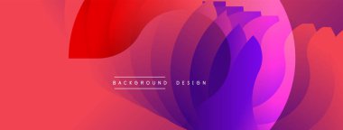 Soyut akışkan şekiller, canlı gradyanlar. Kırmızı, mor, pembe renkler kusursuz bir şekilde harmanlanarak dinamik görsel deneyim yaratıyor. Arka planlar için modern tasarım ögesi.