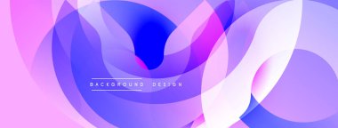 Soyut sıvı şekilleri canlı mor, mavi ve pembe renkleri harmanlar. Üst üste binen katmanlar dinamik ve modern görsel deneyimler yaratır. Yumuşak eğimler yumuşak geçişler sunar.