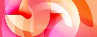 Soyut, enerjik bir arkaplan. Üst üste binen daireler dinamik bileşim yaratır. Sıcak renk palettepink, turuncu, sarı enerji, modernlik. Pürüzsüz gradyanlar görsel cazibeyi artırır.