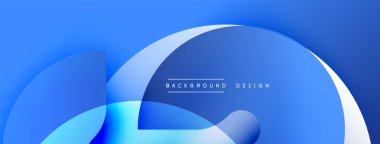 Soyut mavi arkaplan özellikleri üst üste binen eğri şekiller. Gradyan gölgeler derinlik yaratır, modern estetik. Metin arka plan tasarımı okur. Basit, temiz kompozisyon.