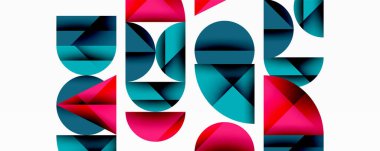 Soyut tipografi DUCK 'yi geometrik şekiller kullanarak heceler. Teal, pembe, koyu mavi birleşerek dinamik görsel etki yaratıyor. Modern tasarım, temiz çizgiler, kalın renkler baskın bileşim.