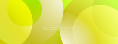 Soyut arkaplan özellikleri üst üste biniyor. Renkler parlak sarı ile soluk yeşil arasında değişerek yumuşak gradyanlar oluşturur. Dijital projeler için uygun minimalist tasarım.