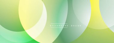 Soyut arkaplan özellikleri üst üste biniyor. Yumuşak yeşil, sarı renkler pürüzsüz bir eğim yaratır. Dijital projeler ve sunumlar için uygun minimalist tasarım.