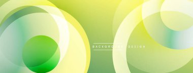 Soyut arkaplan özellikleri üst üste biniyor. Renkler soluk sarıdan canlı yeşile doğru değişerek pürüzsüz bir eğim yaratıyor. Modern tasarım tazeliği ve sadeliği çağrıştırıyor..