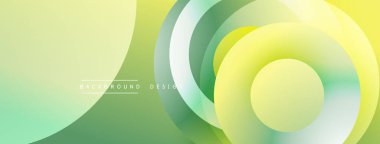 Soyut katmanlı şekiller dinamik bileşim yaratır. Yumuşak sarı, yeşil renkler kusursuz bir şekilde harmanlanır. Modern tasarım tazeliği ve iyimserliği çağrıştırıyor. Minimalist estetik çeşitli uygulamalara uyuyor.