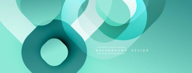 Üst üste binen daireler içeren soyut kompozisyon, değişen gölgeli deniz mavisi. Modern tasarım derinliği ve hareketi çağrıştırıyor. Temiz estetik arka planlar, sunumlar. Minimalist stil biçimi, rengi vurgular.