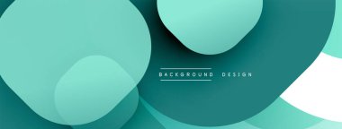 Soyut arkaplan özellikleri üst üste binen daireler, değişik tonlarda deniz mavisi, turkuaz. Minimalist tasarım modern estetik yaratır. Yumuşak eğimler görsel derinliği arttırır. Metin arkaplan tasarımı okur.
