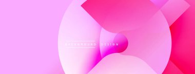 Soyut pembe arkaplan özellikleri üst üste biniyor. Gradyan gölgeler derinlik yaratır, modern estetik. Dijital projeler ve sunumlar için uygun minimalist tasarım. Yumuşak geçişler, canlı renkler.