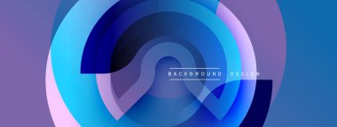 Soyut girdap katmanları dinamik görsel efekt yaratır. Mavi, mor renkler pürüzsüz bir şekilde harmanlanır. Modern tasarım, hareket, derinlik ve entelektüelliği çağrıştırıyor. Minimalist estetik çeşitli uygulamalara uyuyor.