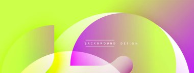 Soyut eğimler, akan şekiller canlı bir arkaplan yaratır. Yumuşak kıvrımlar, modern tasarım, pürüzsüz geçişler baskın bileşim.