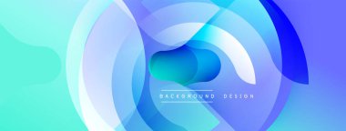 Soyut sıvı şekiller, mavi renkler, eğim arkaplanı. Modern tasarım öğesi, pürüzsüz geçişler, dinamik kompozisyon. Minimalist estetik.