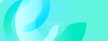 Soyut turkuaz arka plan. Pürüzsüz akış şekilleri modern görsel efektler yaratır. Pankartlar ve web siteleri için uygun minimalist tasarım.