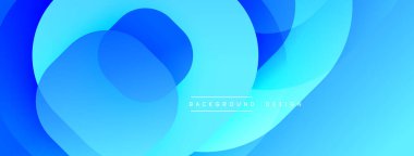 Soyut mavi katmanlar akıcı ve dinamik bir zemin oluşturur. Yumuşak eğimler hareketi, derinliği gösterir. Minimalist tasarım, modern estetik.