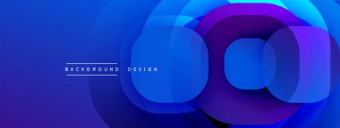 Soyut mavi mor katmanlar dinamik dairesel bileşim oluşturur. Arkaplan ve sunumlar için modern tasarım ögesi.