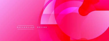 Soyut pembe tasarım. Üst üste binen şekiller dinamik görsel efekt yaratır. Gradyan geçişler pürüzsüz renk akışı sunar. Modern estetik.