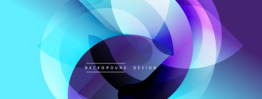 Soyut katmanlar dinamik gradyan yaratır. Mavi, mor renkler harmanlanarak modern arka plan tasarımını oluşturuyor. Yumuşak geçişler, zarif kompozisyon..