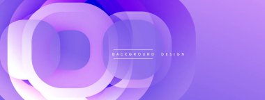 Soyut mor katmanlar dinamik dairesel bileşim yaratır. Yumuşak eğimler derinliği, modern estetiği akla getiriyor. Minimalist tasarım.