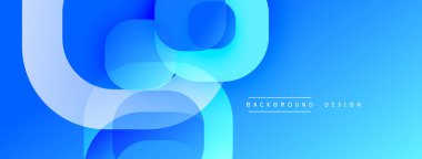 Soyut mavi şekiller örtüşüyor ve dinamik bir değişim etkisi yaratıyor. Arkaplan ve sunumlar için uygun modern tasarım.