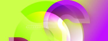 Soyut canlı katmanlar dinamik bileşim yaratır. Değişik renkler harmanlanarak, modern görsel deneyimi oluşturur. Pürüzsüz şekiller hareketi, enerjiyi akla getiriyor.