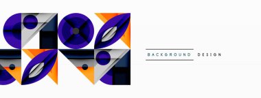 Soyut geometrik desen. Canlı turuncu, donanma, gri şekiller modern tasarım yaratıyor. Temiz çizgiler, simetrik kompozisyon, minimalist estetik. Uygun arkaplan ögesi.