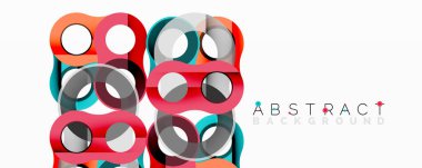 Renkli üst üste binen yuvarlak dikdörtgenler modern desenler oluşturur. Gradyan gölgeler, arka plan veya grafikler için parlak tasarım unsuru sunarak görsel derinliği artırır.