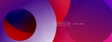 Üst üste binen daireler içeren soyut kompozisyon, derin mavilerden canlı kırmızılara geçiş. Pürüzsüz geçişler modern görsel deneyimler yaratır. Minimalist tasarım.