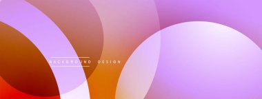 Üst üste binen daireler içeren soyut kompozisyon. Sıcak turuncu, kırmızı renkler lavanta ve pembe tonlarda harmanlanmış. Minimalist tasarım yumuşak, modern estetik yaratıyor.