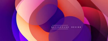 Soyut renkli örtüşen şekiller dinamik görsel efekt yaratır. Gradyan renkler harmanlanarak modern arkaplan tasarımı oluşturur. Pürüzsüz geçişler, canlı tonlar sanatsal kompozisyon sunar.
