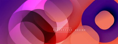 Üst üste binen daireler, canlı gradyanlar içeren soyut kompozisyon. Gözlük aralığı mor, pembe, turuncu, kırmızı. Modern tasarım akıcılığı ve derinliği çağrıştırıyor. Minimalist metin mevcut.