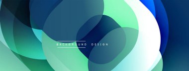 Soyut sıvı şekilleri üst üste binerek dinamik bileşim oluşturur. Serin maviler, yeşiller, beyazlar kusursuz bir şekilde harmanlanır. Modern tasarım hareketi çağrıştırıyor, derinliği. Mevcut en küçük metin.