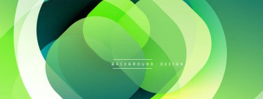 Soyut yeşil katmanlar dairesel tasarım yaratır. Gradyan gölgeler harmanlanarak, dinamik görsel doku oluşturur. Dijital projeler için modern arkaplan.