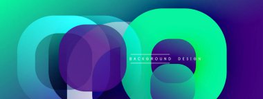 Soyut canlı tasarım özellikleri üst üste biniyor. Renkler mavi, mor ve yeşile karışıp dinamik görsel efekt yaratır. Modern arkaplan dokusu.