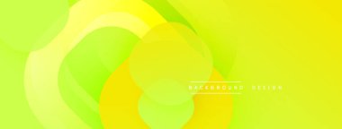 Soyut canlı arkaplan özellikleri üst üste binen yarı şeffaf daireler. Sarı, yeşil renkler düzgün bir şekilde harmanlanarak dinamik görsel efekt yaratır. Dijital projeler için modern tasarım ögesi.