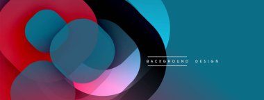 Soyut renkli çakışan daireler dinamik bileşim oluşturur. Gradyan gölgeler düzgün bir şekilde harmanlanarak modern arkaplan tasarımı oluşturur. Görüntü boyunca görsel uyum var.