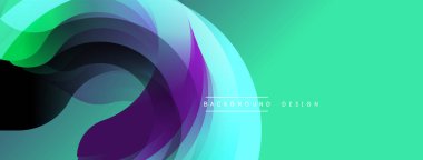 Soyut akış katmanları dinamik görsel efekt yaratır. Renkler karışıyor, pürüzsüz geçişler oluşturuyor. Arkaplan ve sunumlar için uygun modern tasarım.