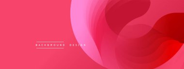 Soyut arka plan özellikleri üst üste gelen pembe katmanlar. Düz eğriler, dinamik görsel akış yaratır. Altında metin arkaplan tasarımı olan minimalist tasarım. Modern estetik.