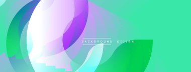 Soyut sıvı şekilleri örtüşür, canlı gradyanlar yaratır. Renkler harmanlanmış, mor, nane yeşili, dinamik kompozisyon. Arka planlar için modern tasarım ögesi.