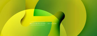 Soyut bileşim, üst üste binen dairesel şekiller içerir. Sarı ve yeşil tonlarda dinamik görsel efekt yaratır. Arkaplan ve sunumlar için uygun modern tasarım.