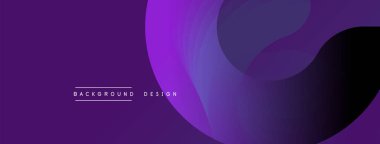 Soyut mor arkaplan özellikleri üst üste binen eğri şekiller. Gradyan gölgeler derinlik yaratır, modern estetik. Dijital projeler ve sunumlar için uygun minimalist tasarım.