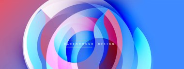 Soyut renkli katmanlar dinamik dairesel tasarım yaratır. Gradyan gölgeler harmanlanarak modern arkaplan oluşturur. Pürüzsüz geçişler enerjiyi çağrıştırıyor, görsel cazibe.
