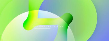 Soyut sıvı şekilleri canlı yeşillikleri, sarıları, mavileri harmanlıyor. Modern tasarım hareketi çağrıştırıyor, derinliği. Dijital arkaplanlar ve sunumlar için minimalist estetik.