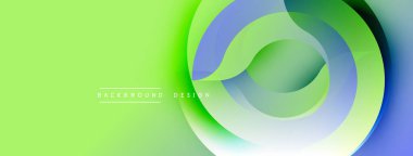 Soyut katmanlı şekiller dinamik görsel akış yaratır. Yeşil, mavi renkler düzgün bir şekilde harmanlanır. Modern tasarım enerjiyi, hareketi, derinliği çağrıştırıyor. Minimalist estetik çeşitli uygulamalara uyuyor.